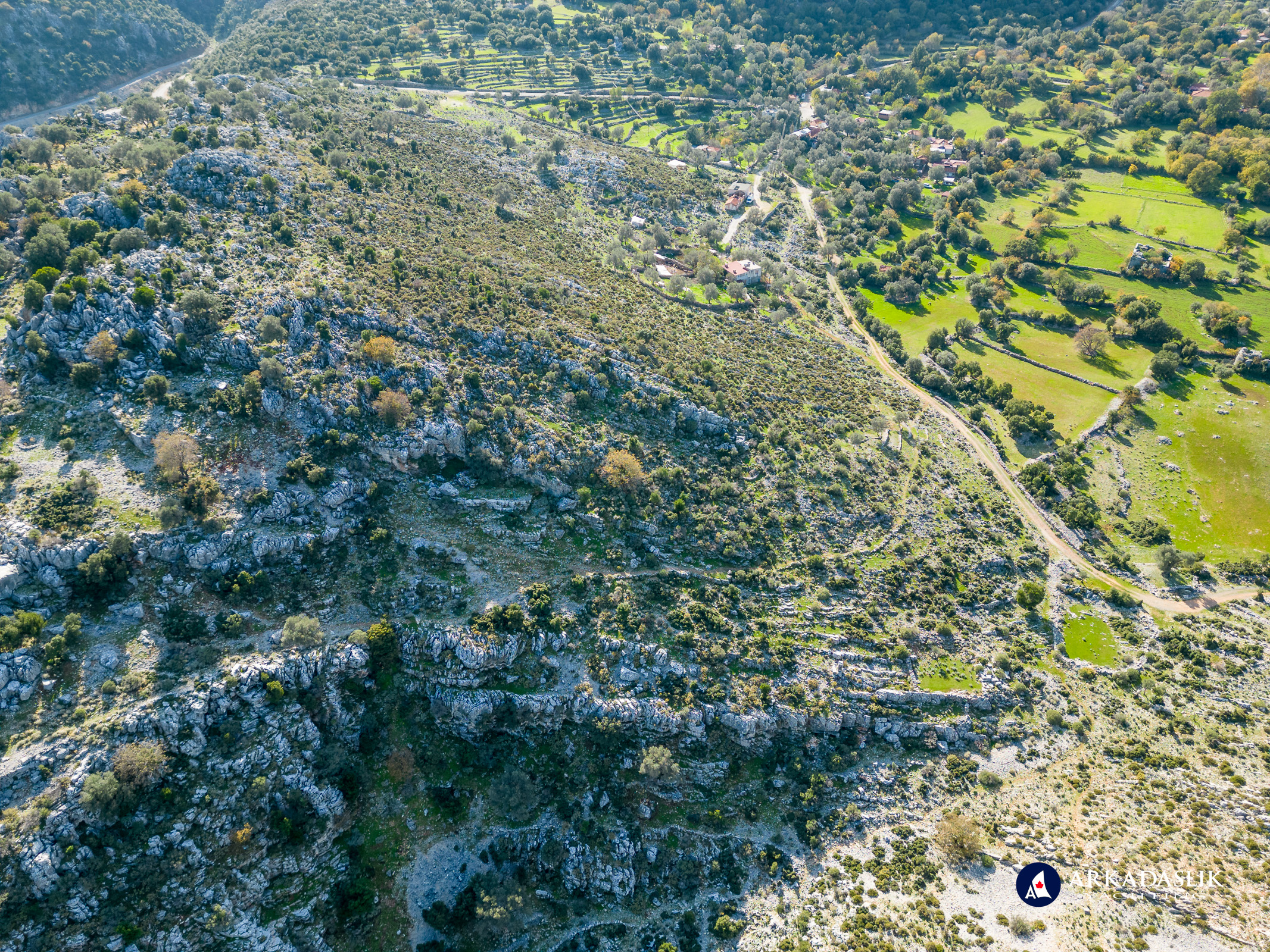 View of the Sidyma acropolis from the plateau