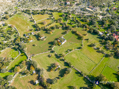 Aerial view showing the layout of Dodurga near the Sebasteion