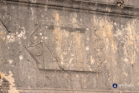 Decorative carving on the side of a Sidyma tomb