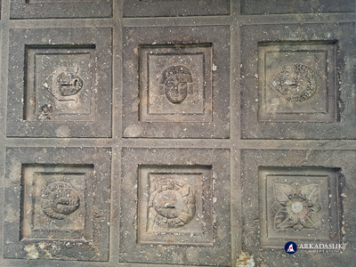 Another section of the cassette-ceiling tomb at Sidyma