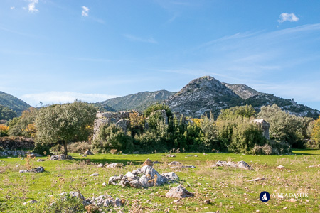 Area believed to contain the Flavia Nanne tomb at Sidyma