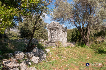 Simple built tomb on the Sidyma terraces